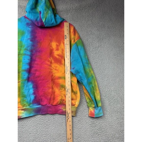 Six Flags Great America Hoodie Mens Medium Pullover Illinois Theme Park Rainbow - Picture 7 of 10